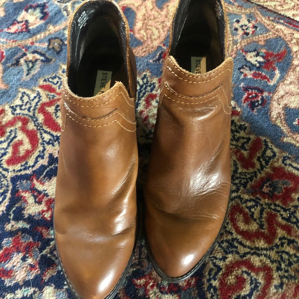 Steve Madden Brown Leather Ankle Boot